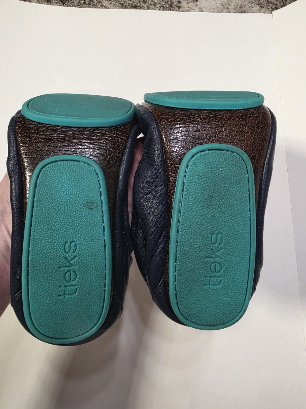 Tieks Women's Navy Blue Leather Ballet Flats Shoes Size 6 Spring Summer - Picture 5 of 8